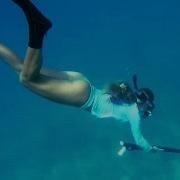 Girl Spearfishing And Diving Darcizzle