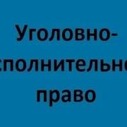 Уголовно Исполнительное Право Конспект Лекций