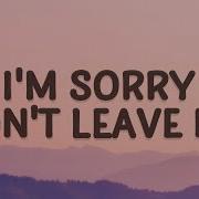 I M Sorry Don T Leave Me