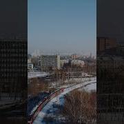 Поезд Через Снег Аэросъемка