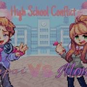 Fnf High School Conflict But Senpai And Monika Sings