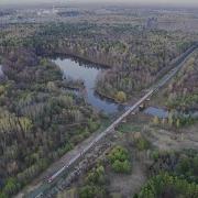 Красивый Вид Поезд Сверху 4К